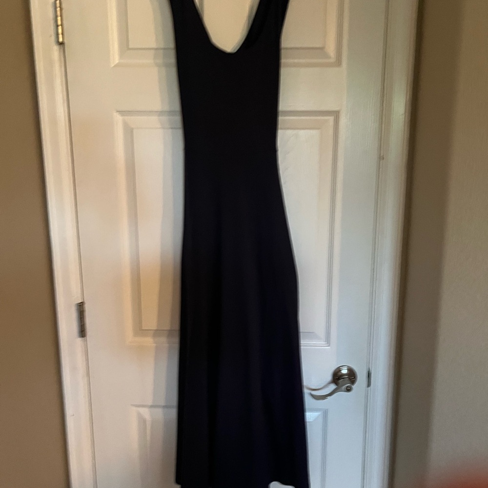 Pact Women's Eclipse Purple Fit & Flare Open Back Maxi Dress S